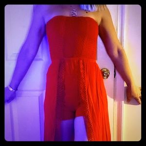 One Piece Tube Top/Shorts/Dress Ensemble